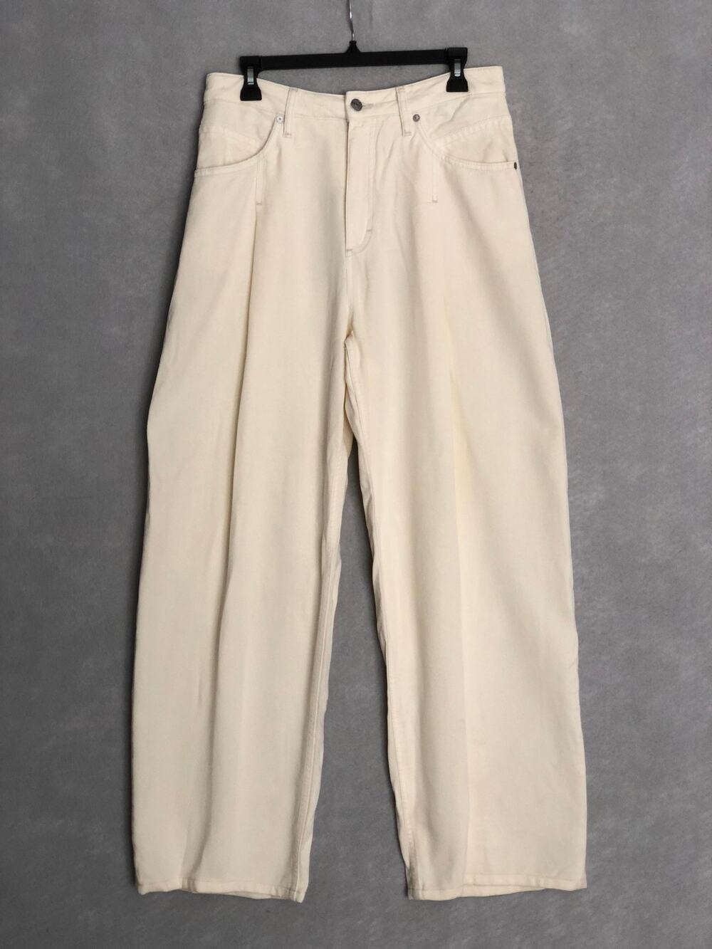 BOSS Orange Slouchy Wide-Leg Jeans Open White Women's 31/32 NEW (FLAW)
